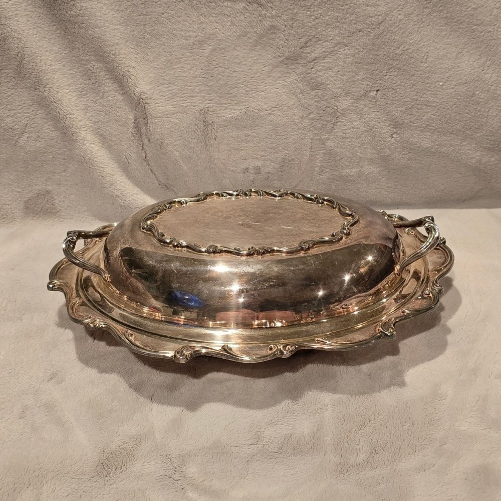 Webster Wilcox International Silver Co Joanne 7212 Silverplate Oval Veggie Dish‎